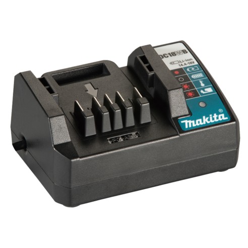 Cargador de batería Makita DC18WB - Carga rápida 1,5Ah en 80 min, 2,0Ah en 105 min