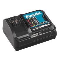 Cargador rápido 12V Makita DC10SB - Carga en 30 min, protección contra sobrecarga y sobrecalentamiento