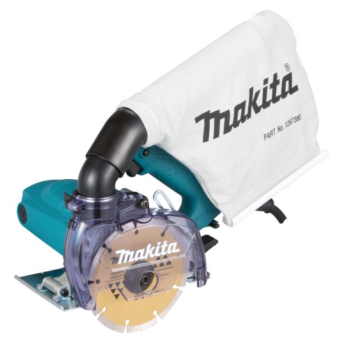 Cortador de diamante 125 mm Makita 4100KB - 1400 W, corte en seco, recoge polvo 360 grados