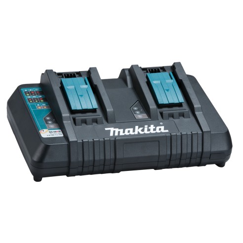 Cargador rápido doble Makita DC18RD - 14,4V y 18V - Carga en 15-55 minutos