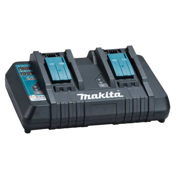 Cargador rápido doble Makita DC18RD - 14,4V y 18V - Carga en 15-55 minutos Cargador rápido doble Makita DC18RD - 14,4V y 18V - Carga en 15-55 minutos