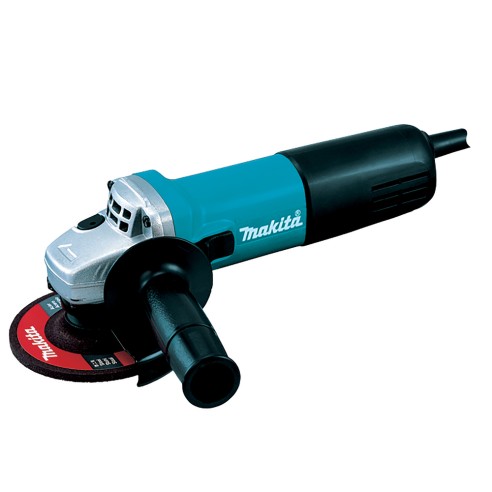 Miniamoladora Makita 9557HNR - 115 mm - 840 W - Interruptor deslizante y doble aislamiento