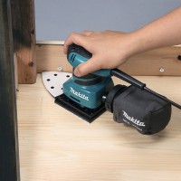 Lijadora orbital Makita BO4565K - 200 W, base triangular, 14.000 rpm, recoge polvo 2