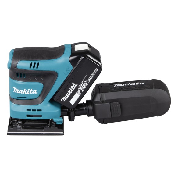 Lijadora orbital a batería Makita DBO481RTJ - 18V, recogida de polvo, freno eléctrico Lijadora orbital a batería Makita DBO481RTJ - 18V, recogida de polvo, freno eléctrico