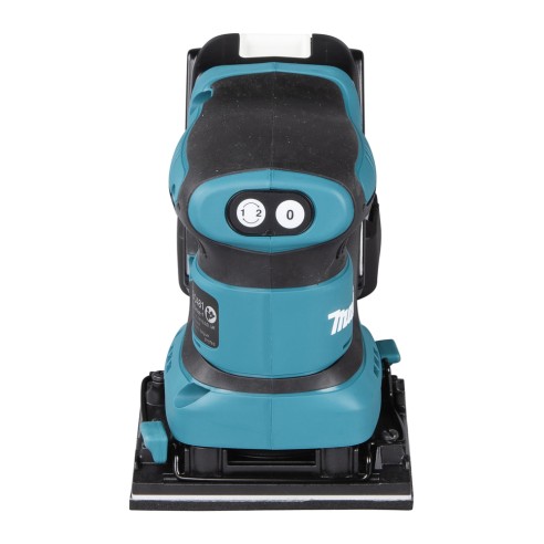 Lijadora orbital a batería Makita DBO481RTJ - 18V, recogida de polvo, freno eléctrico