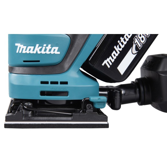 Lijadora orbital a batería Makita DBO481RTJ - 18V, recogida de polvo, freno eléctrico Lijadora orbital a batería Makita DBO481RTJ - 18V, recogida de polvo, freno eléctrico