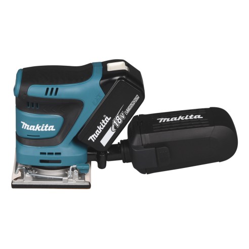 Lijadora orbital Makita DBO482RTJ - 18V, freno eléctrico, recogida de polvo, empuñadura ergonómica