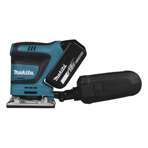 Lijadora orbital Makita DBO482RTJ - 18V, freno eléctrico, recogida de polvo, empuñadura ergonómica