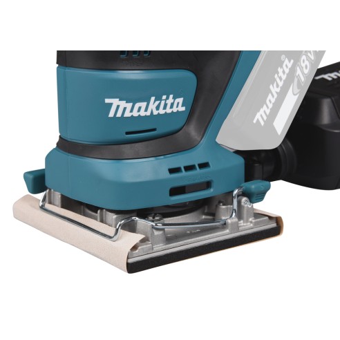 Lijadora orbital Makita DBO482RTJ - 18V, freno eléctrico, recogida de polvo, empuñadura ergonómica
