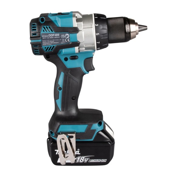 Taladro atornillador a batería Makita DDF489RTJ - 18V, 73 Nm, motor sin escobillas, XPT Taladro atornillador a batería Makita DDF489RTJ - 18V, 73 Nm, motor sin escobillas, XPT