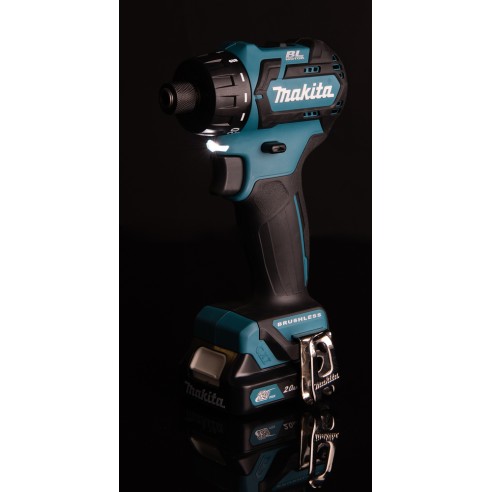 Taladro atornillador 12V Makita DF032DSAE - Motor sin escobillas, 35 Nm, luz LED, 2 baterías 2,0Ah