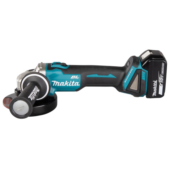 Amoladora Bateria Makita DGA504RMJ - 125 mm - 2 Baterías 18V 4Ah - Motor sin escobillas - Maletin Makpac