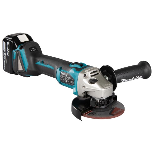 Amoladora Bateria Makita DGA504RMJ - 125 mm - 2 Baterías 18V 4Ah - Motor sin escobillas - Maletin Makpac