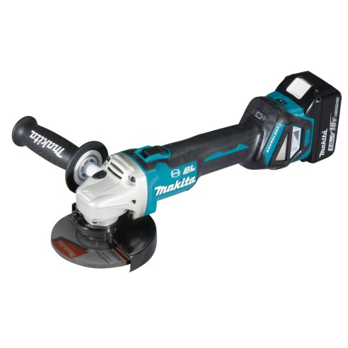 Miniamoladora Makita DGA513RTJ - 125 mm - 18V - Motor sin escobillas, velocidad ajustable