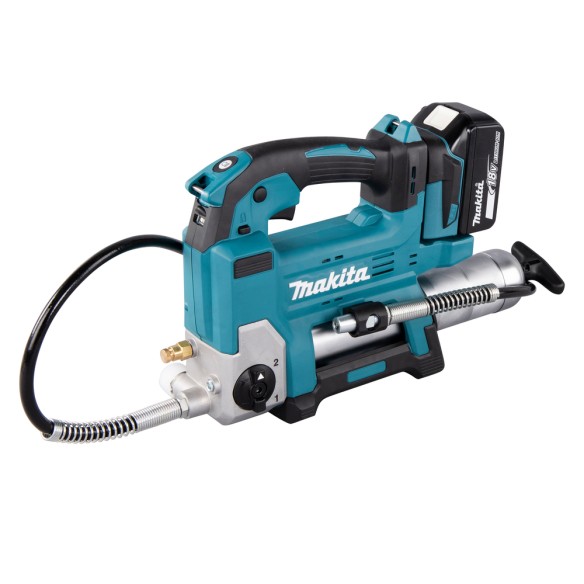 Engrasadora Makita DGP180RT - 18V, 690 bar, velocidad variable y manguera de 1,2 m Engrasadora Makita DGP180RT - 18V, 690 bar, velocidad variable y manguera de 1,2 m
