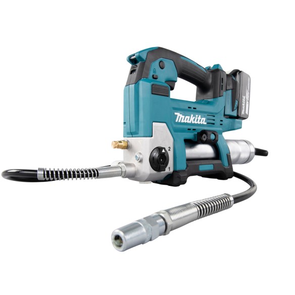 Engrasadora Makita DGP180RT - 18V, 690 bar, velocidad variable y manguera de 1,2 m Engrasadora Makita DGP180RT - 18V, 690 bar, velocidad variable y manguera de 1,2 m