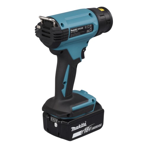 Decapador eléctrico Makita DHG180RT1J - 18V, 550 °C, 200 L/min, con luz LED y maletín Makpac