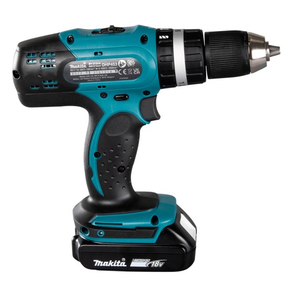 Taladro combinado Makita DHP453RFE 18V - 42 Nm - 2 velocidades mecánicas - Maletín incluido Taladro combinado Makita DHP453RFE 18V - 42 Nm - 2 velocidades mecánicas - Maletín incluido