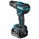 Taladro combinado Makita DHP485RTJ - 18V, 50 Nm, motor sin escobillas, 2 baterías de 5,0Ah