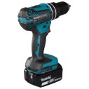 Taladro combinado Makita DHP485RTJ - 18V, 50 Nm, motor sin escobillas, 2 baterías de 5,0Ah