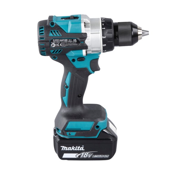 Taladro combinado Makita DHP486RTJ - 18V, motor sin escobillas, 130 Nm, 2 velocidades mecánicas