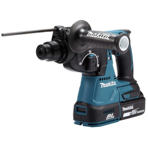 Martillo ligero Makita DHR242RTJ - 18V, 2,0 J, SDS-PLUS, con 2 baterías de 5,0Ah, maletín Makpac