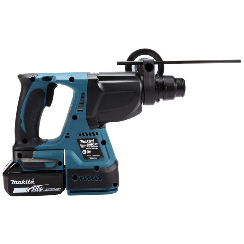 Martillo ligero Makita DHR242RTJ - 18V, 2,0 J, SDS-PLUS, con 2 baterías de 5,0Ah, maletín Makpac