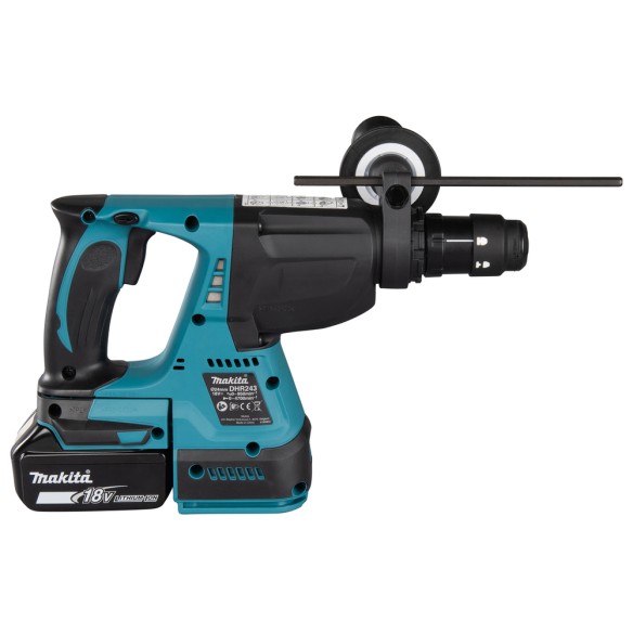 Martillo ligero Makita DHR243RTJ - 18V, 2,0 J, 24 mm en hormigón, motor sin escobillas Martillo ligero Makita DHR243RTJ - 18V, 2,0 J, 24 mm en hormigón, motor sin escobillas