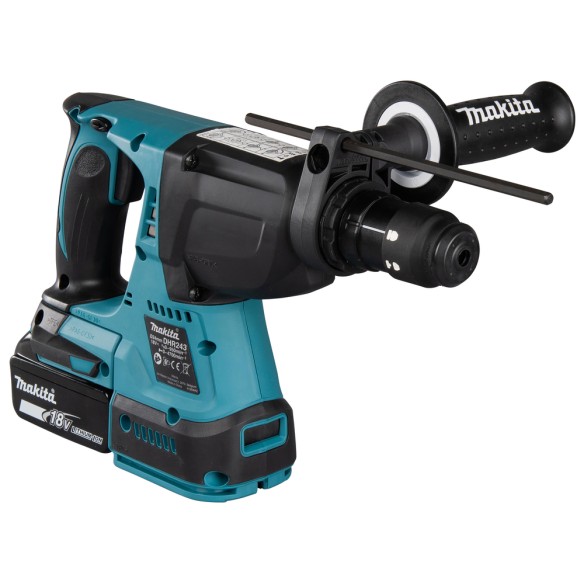 Martillo ligero Makita DHR243RTJ - 18V, 2,0 J, 24 mm en hormigón, motor sin escobillas Martillo ligero Makita DHR243RTJ - 18V, 2,0 J, 24 mm en hormigón, motor sin escobillas