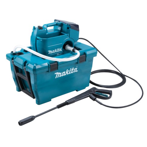 Hidrolimpiadora portátil Makita DHW080ZK - 36V (18V x2) - 80 bar, depósito de agua 50L - Sin baterías ni cargador