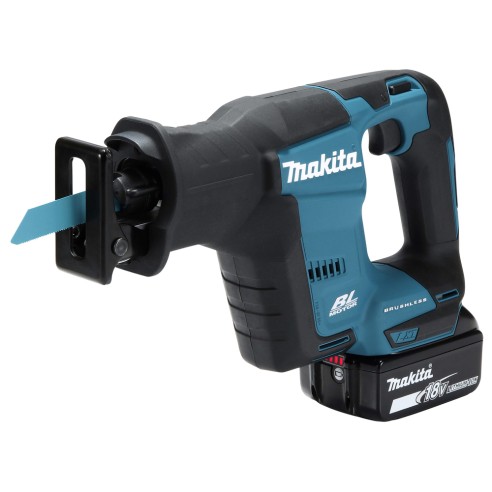 Sierra de sable Makita DJR188RTJ 18V - Compacta, sin escobillas, 3000 SPM, luz LED incluida