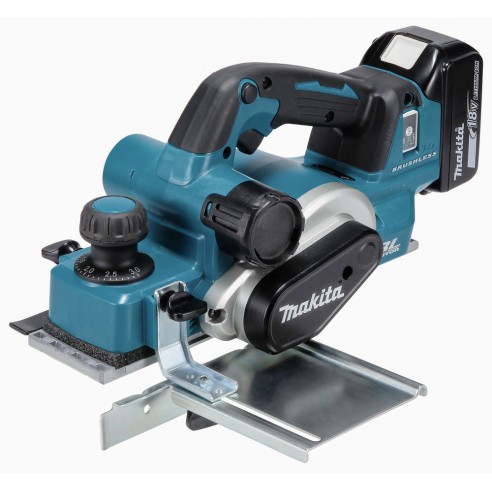 Cepillo eléctrico Makita DKP181RTJ - 18V, 82 mm, motor BL sin escobillas, sistema AWS