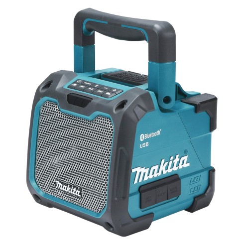 Altavoz Bluetooth Makita DMR201 - 12Vmax/18V, IP64, conexión AUX y USB, ideal para trabajo y ocio