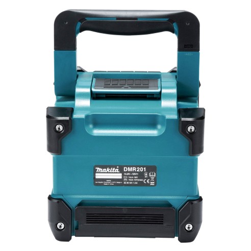Altavoz Bluetooth Makita DMR201 - 12Vmax/18V, IP64, conexión AUX y USB, ideal para trabajo y ocio