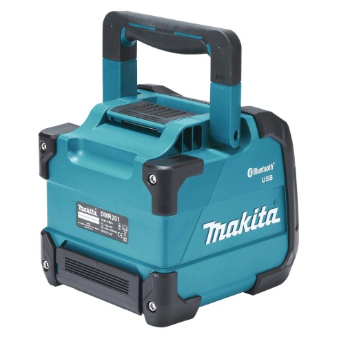 Altavoz Bluetooth Makita DMR201 - 12Vmax/18V, IP64, conexión AUX y USB, ideal para trabajo y ocio