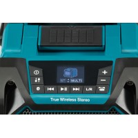 Altavoz Bluetooth Makita DMR203 - IP65, 12Vmax/18V, 35 horas de autonomía, carga USB 2
