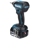 Atornillador de impacto Makita DTD153RTJ - 18V, 170 Nm, motor sin escobillas, 2 baterías 5,0Ah