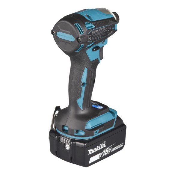 Atornillador de impacto Makita DTD172RTJ - 18V, 180 Nm, motor sin escobillas, 2 baterías de 5Ah Atornillador de impacto Makita DTD172RTJ - 18V, 180 Nm, motor sin escobillas, 2 baterías de 5Ah