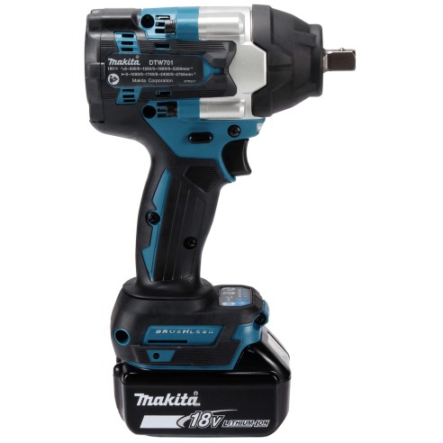 Llave de impacto Makita DTW701RTJ 18V - 700 Nm - Motor sin escobillas - Luz LED incorporada