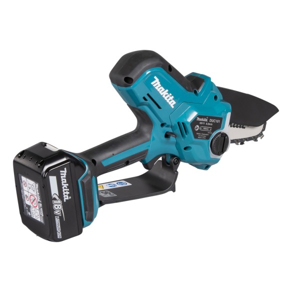 Sierra de poda Makita DUC101SF 18V - Ligera, 10 cm guía, lubricación automática, motor sin escobillas Sierra de poda Makita DUC101SF 18V - Ligera, 10 cm guía, lubricación automática, motor sin escobillas