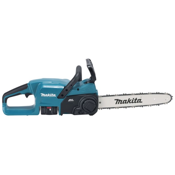 Sierra de cadena a batería Makita DUC357RT - 18V, 35 cm, motor sin escobillas, bajo ruido y sin emisiones