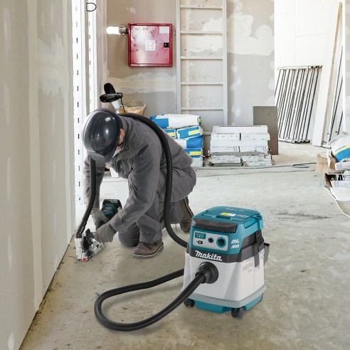 Aspirador húmedo y seco Makita DVC154LZ - 36V (18V x2) - Filtro HEPA - Automático AWS - Sin batería ni cargador