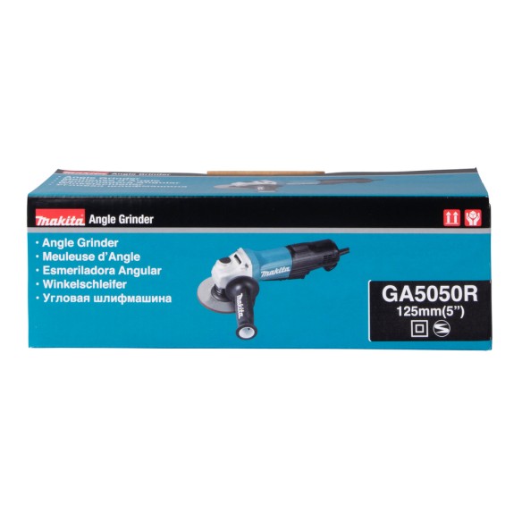 Miniamoladora Makita GA5050R - 125 mm - 1.300 W - Arranque suave y anti-restart Miniamoladora Makita GA5050R - 125 mm - 1.300 W - Arranque suave y anti-restart