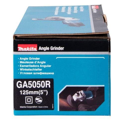 Miniamoladora Makita GA5050R - 125 mm - 1.300 W - Arranque suave y anti-restart