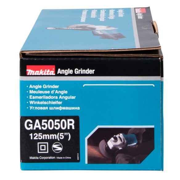 Miniamoladora Makita GA5050R - 125 mm - 1.300 W - Arranque suave y anti-restart Miniamoladora Makita GA5050R - 125 mm - 1.300 W - Arranque suave y anti-restart