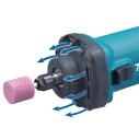 Amoladora recta Makita GD0602 - 400 W - 25.000 rpm, pinza 6 mm, ligero y práctico