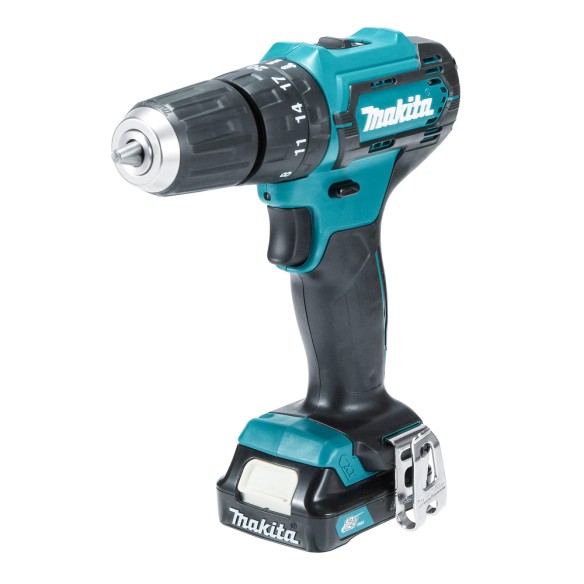 Taladro combinado Makita HP333DSAE 12V - Motor BL sin escobillas - 2 baterías 2,0Ah incluidas Taladro combinado Makita HP333DSAE 12V - Motor BL sin escobillas - 2 baterías 2,0Ah incluidas