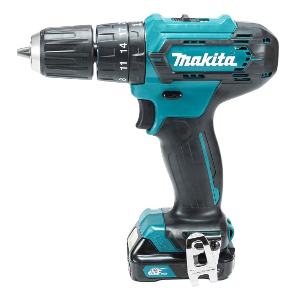 Taladro combinado Makita HP333DSAE 12V - Motor BL sin escobillas - 2 baterías 2,0Ah incluidas Taladro combinado Makita HP333DSAE 12V - Motor BL sin escobillas - 2 baterías 2,0Ah incluidas