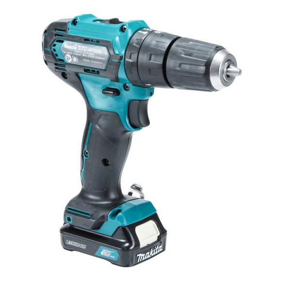 Taladro combinado Makita HP333DSAE 12V - Motor BL sin escobillas - 2 baterías 2,0Ah incluidas Taladro combinado Makita HP333DSAE 12V - Motor BL sin escobillas - 2 baterías 2,0Ah incluidas