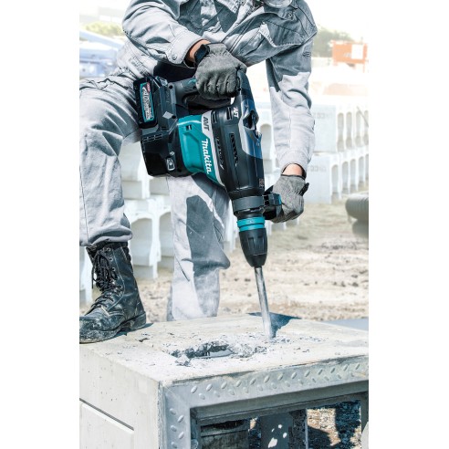 Martillo combinado SDS-MAX Makita HR005GZ01 - 40Vmax, 8 J de energía de impacto, antivibratorio